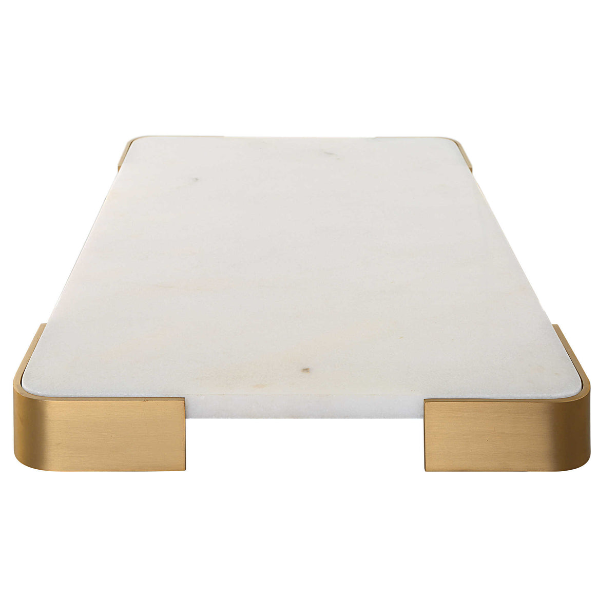 Elevated Tray – White Marble, Large