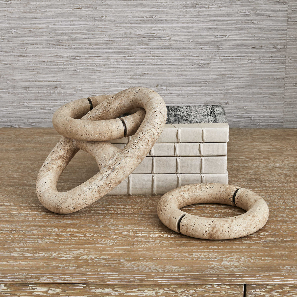 Anchor Round Marble Link Sculpture