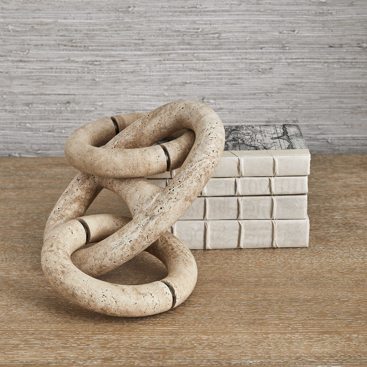 Anchor Round Marble Link Sculpture