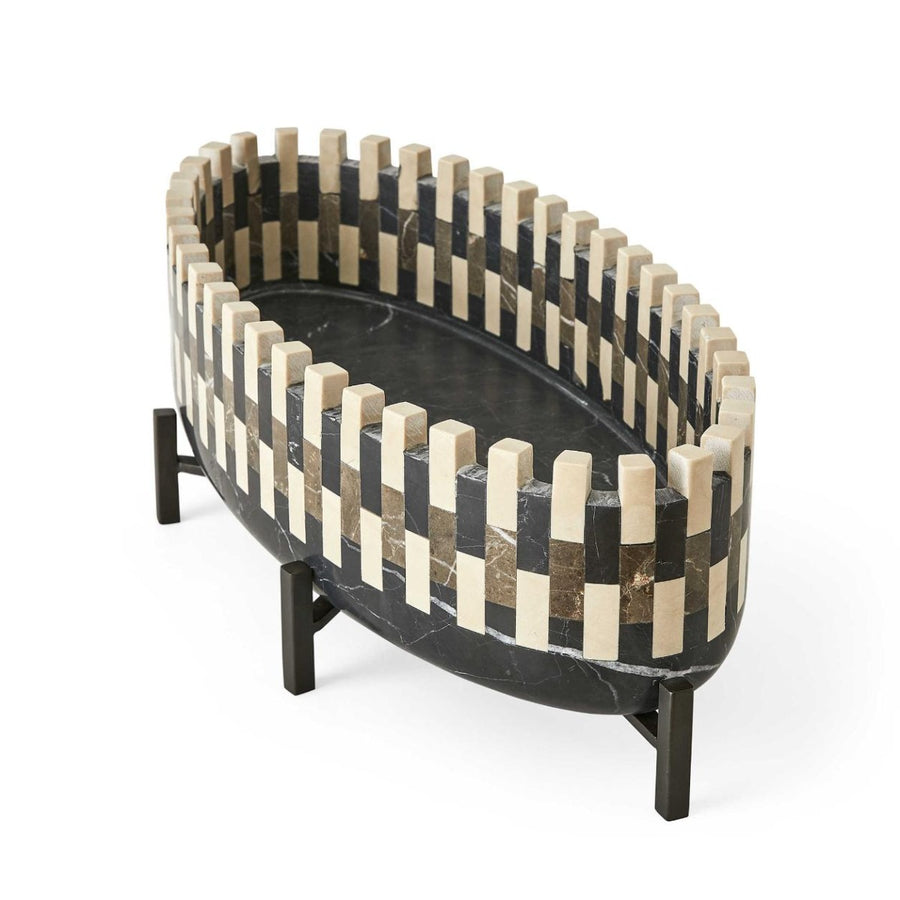 Domino Marble Cachepot Bowl