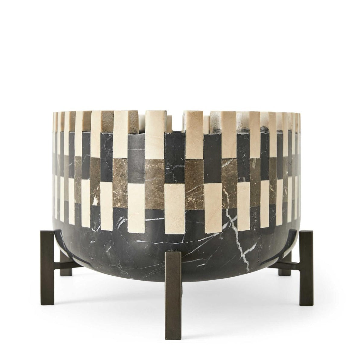 Domino Marble Cachepot Bowl
