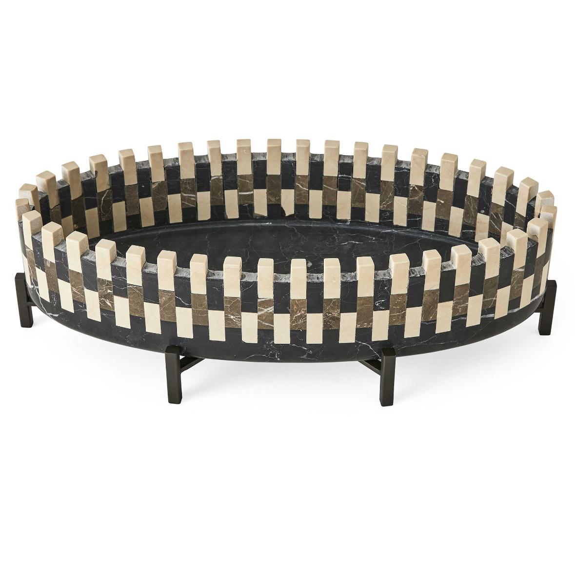 Domino Marble Cachepot Bowl