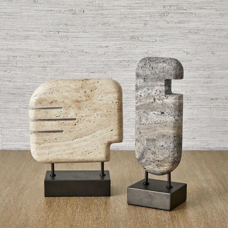 Ancient Lore Sculpture – Tall Travertine