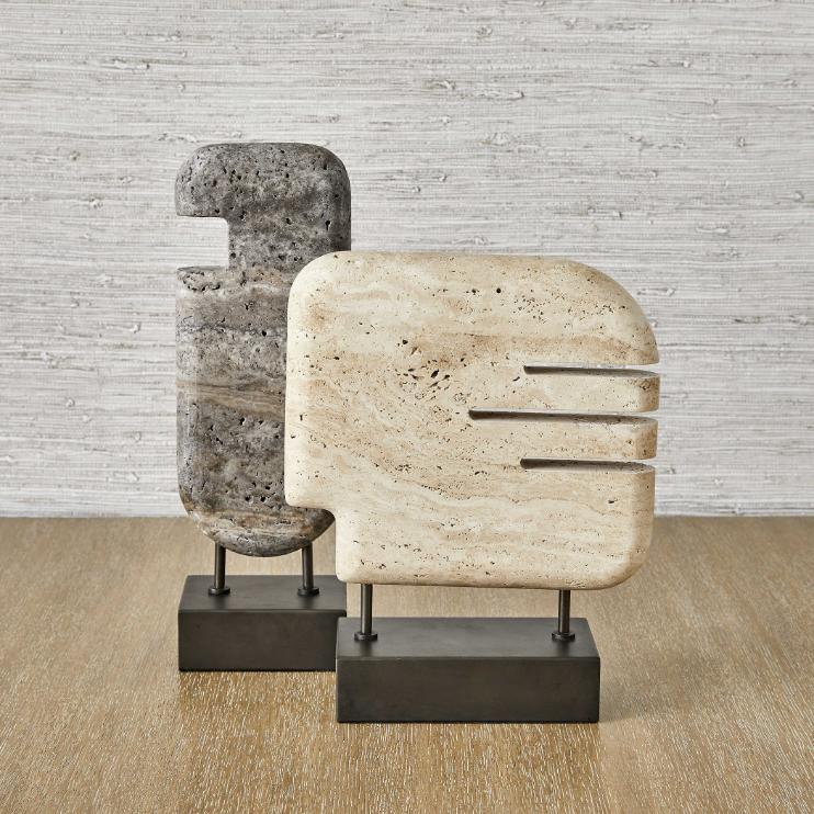 Ancient Lore Sculpture – Tall Travertine