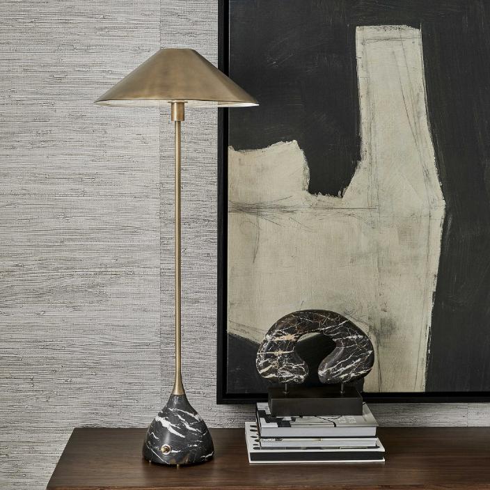 Modern Tunnel Vision Sculpture – Black Marble