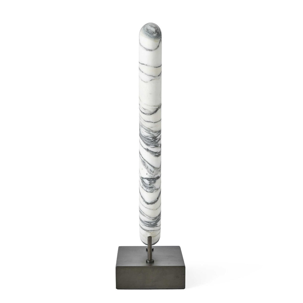 Double Vision Black and White Marble Sculpture