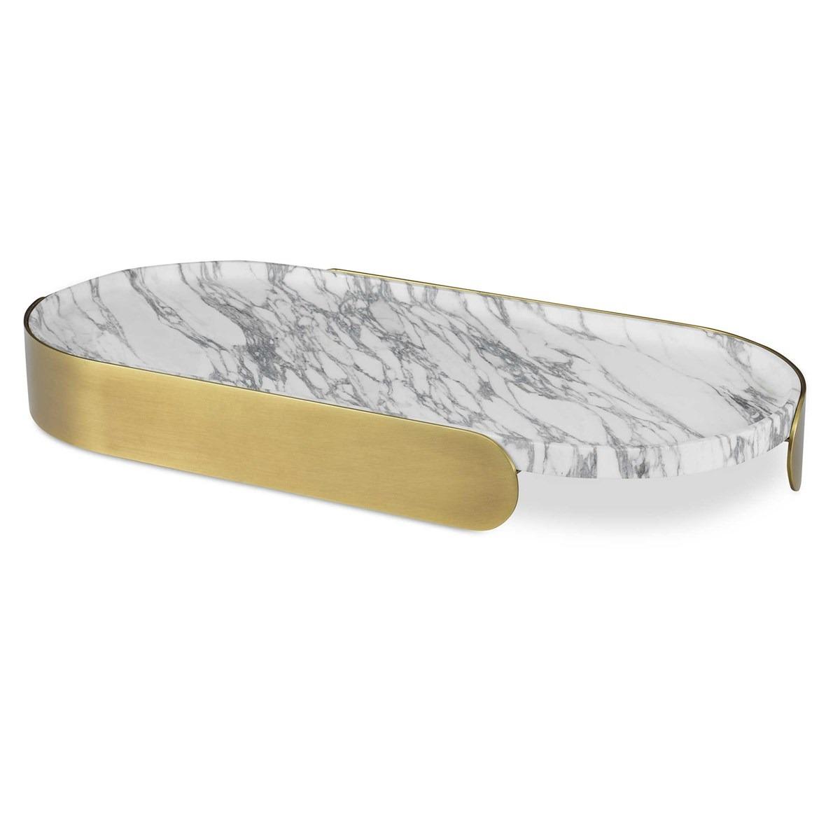 Lozenge Tray – Arabescato Marble
