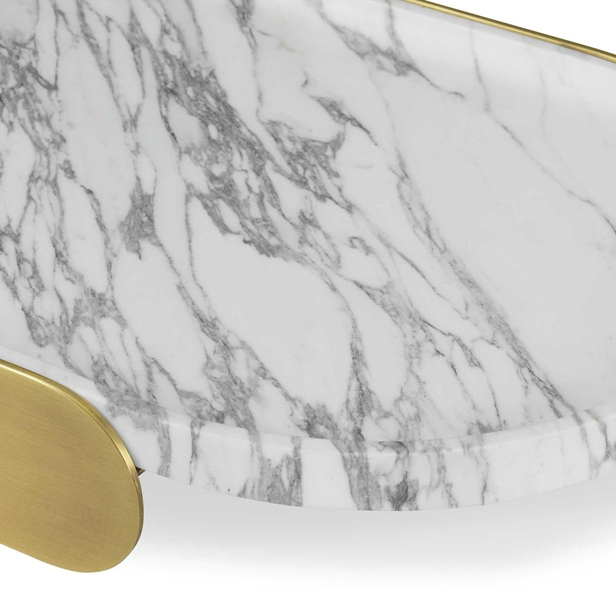 Lozenge Tray – Arabescato Marble