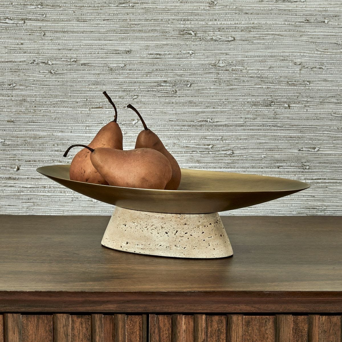Coup de Grace Low Bowl – Travertine