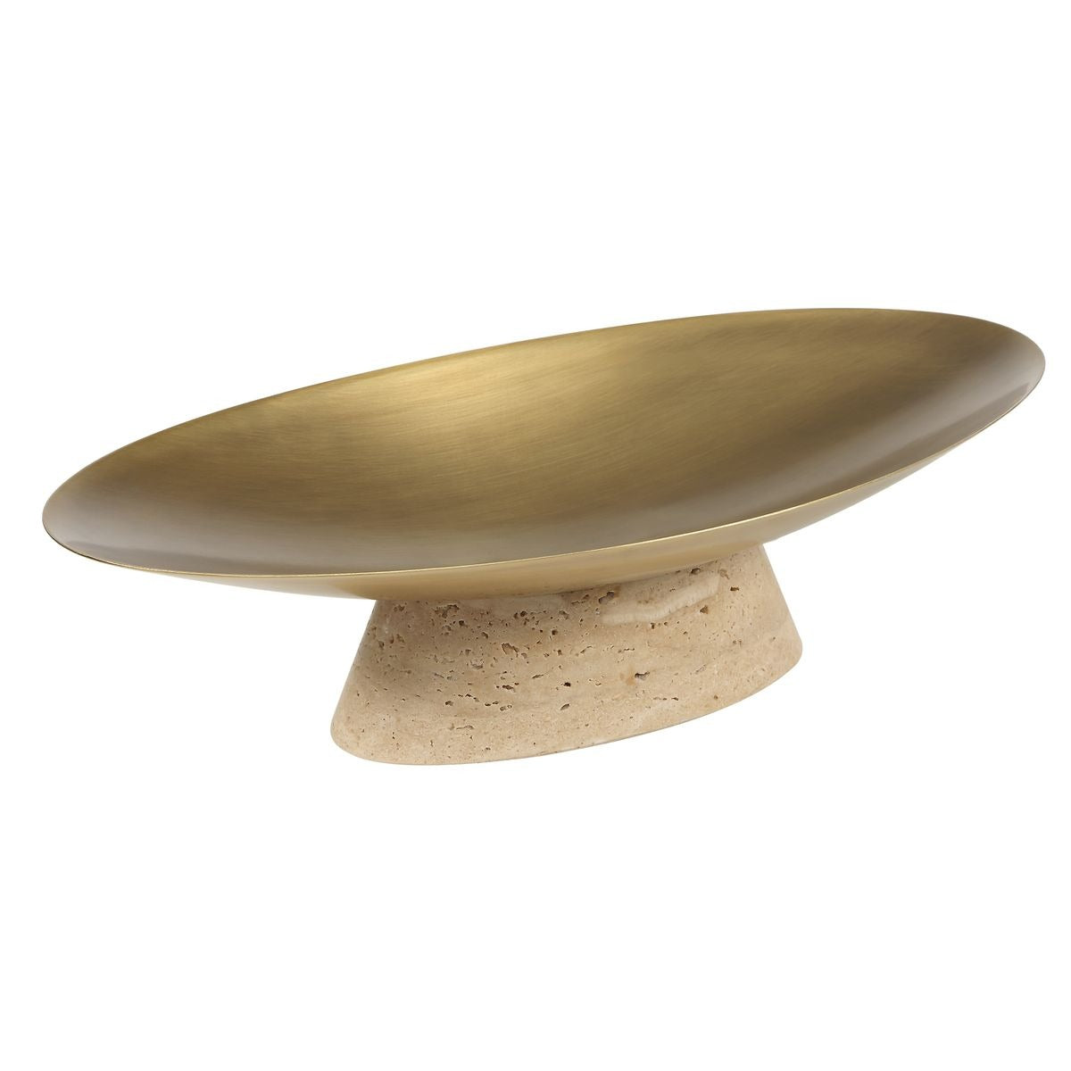 Coup de Grace Low Bowl – Travertine