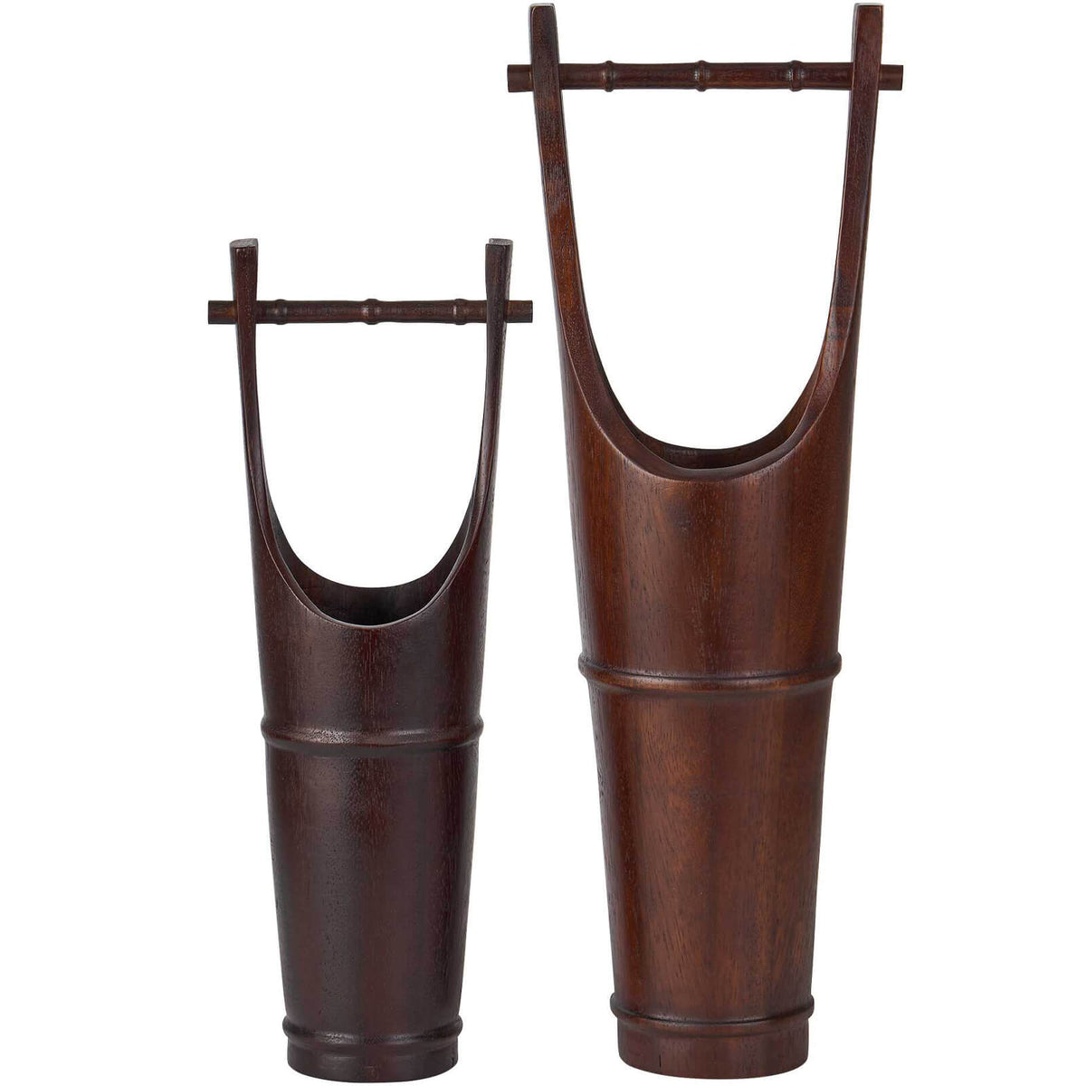 Ikebana Vessels – Dark Walnut, Set of 2
