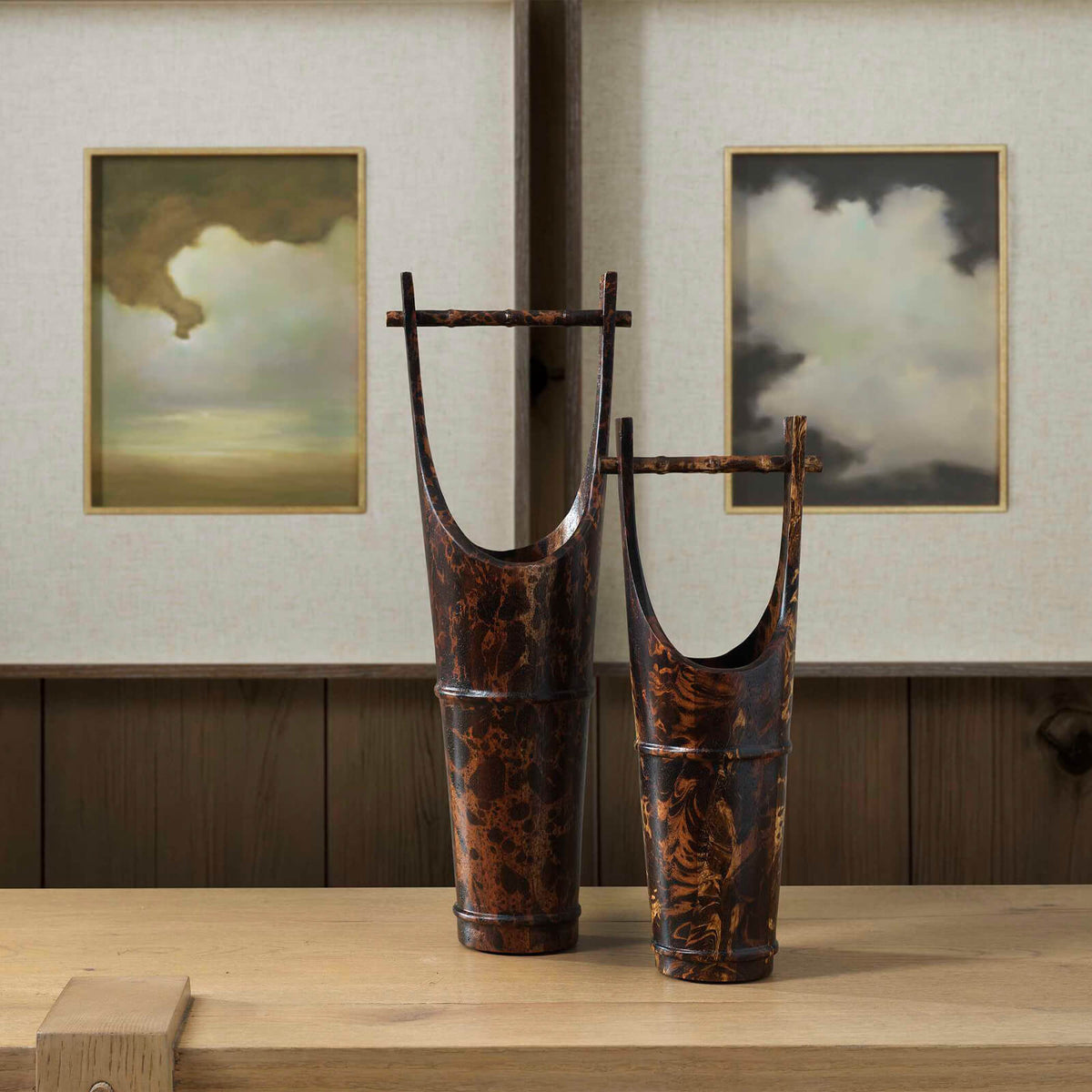 Ikebana Vessels – Tortoise, Set of 2