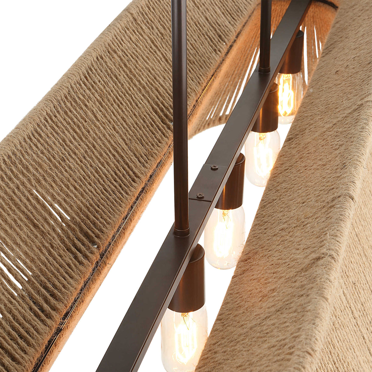 Highly Strung 5 Light Linear Pendant – Natural