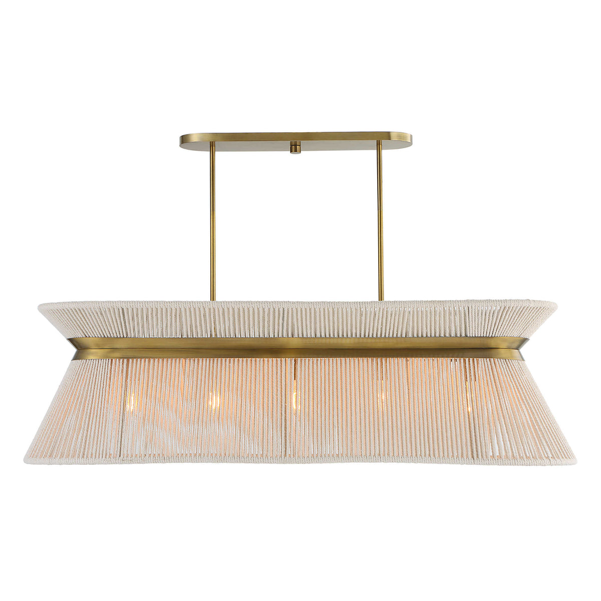 Highly Strung 5 Light Linear Pendant – White