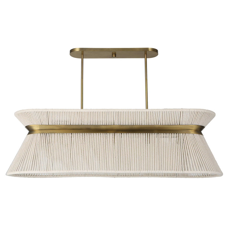 Highly Strung 5 Light Linear Pendant – White
