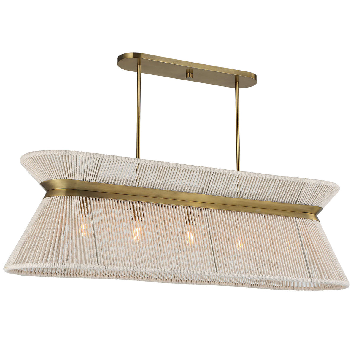 Highly Strung 5 Light Linear Pendant – White