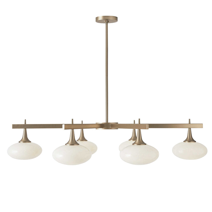 Suspension 6 Light Chandelier – Rich Brass