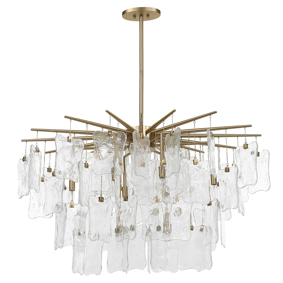 Seeded Shield 8 Light Chandelier