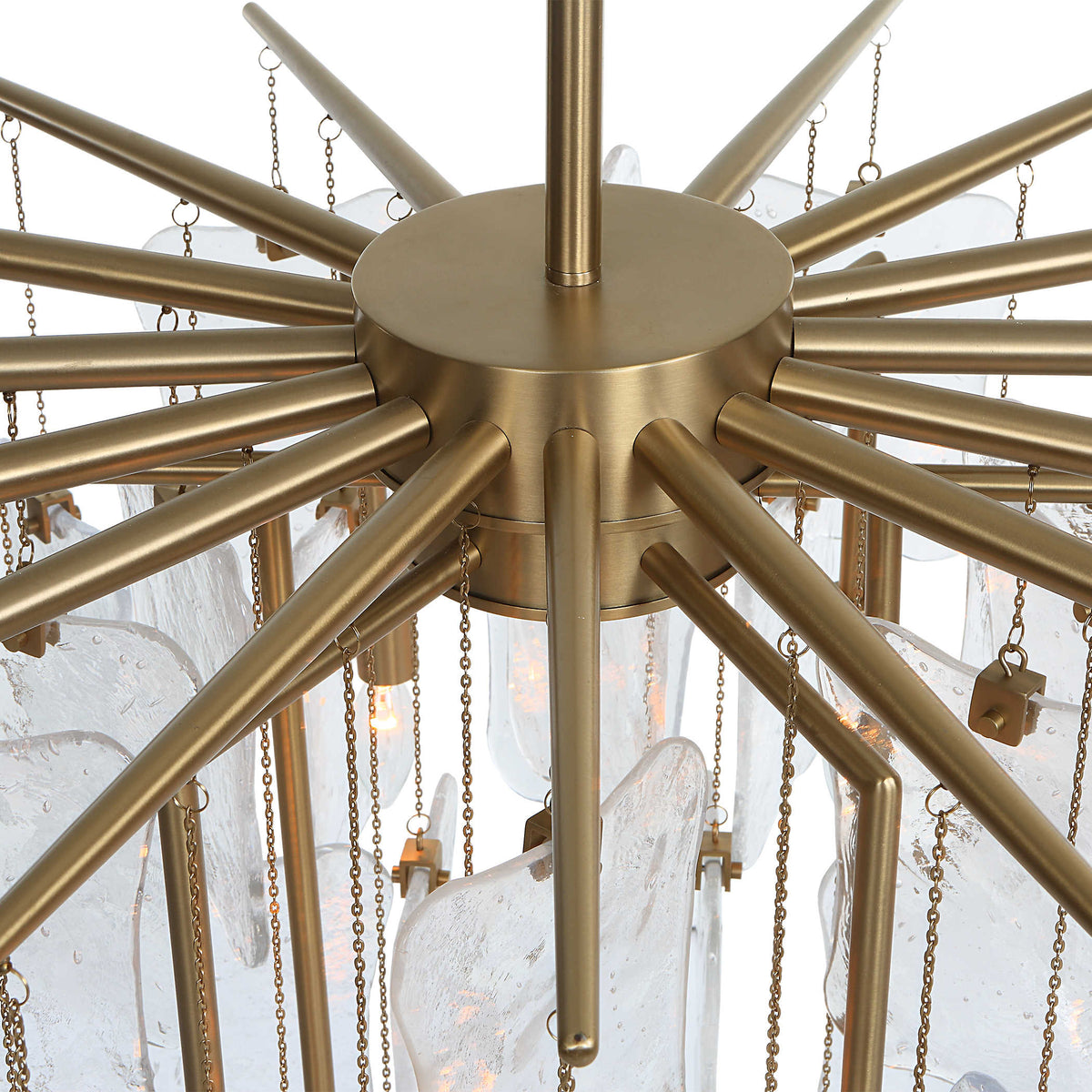 Seeded Shield 8 Light Chandelier