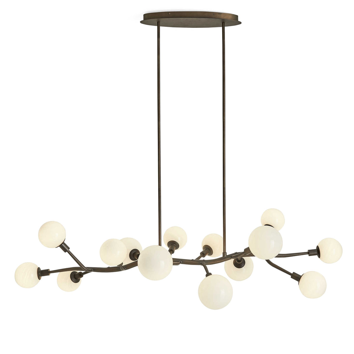 Meandering 14 Light Pendant – Bronze