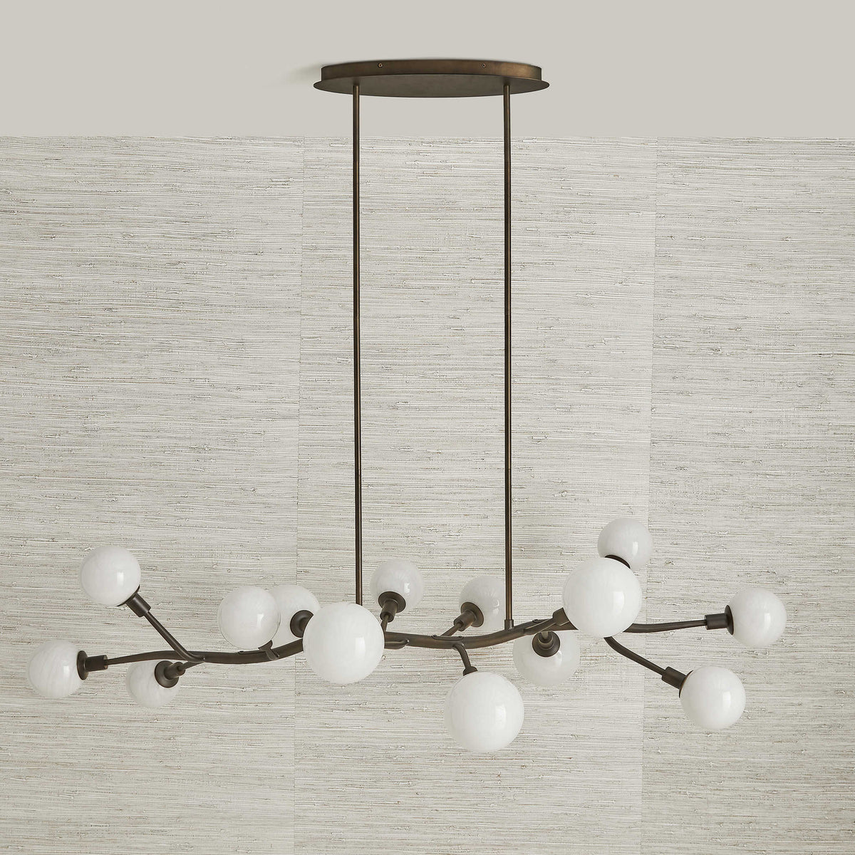 Meandering 14 Light Pendant – Bronze