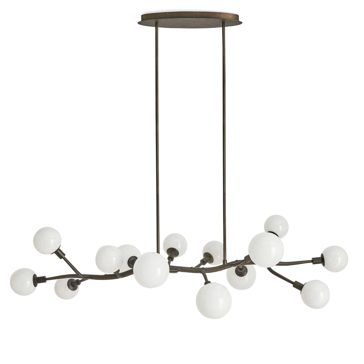 Meandering 14 Light Pendant – Bronze