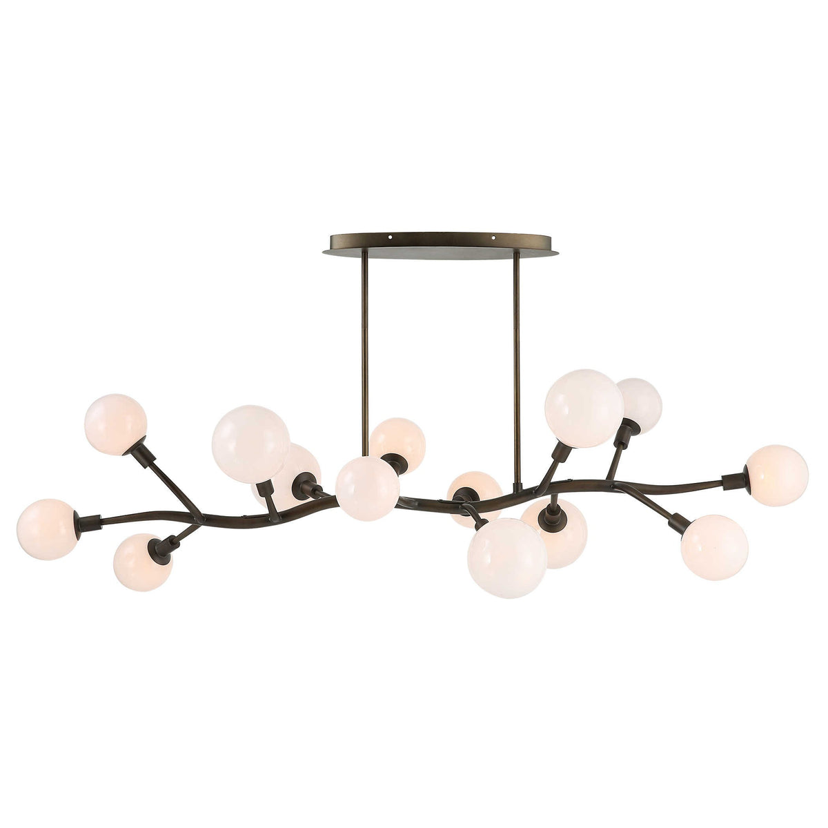 Meandering 14 Light Pendant – Bronze