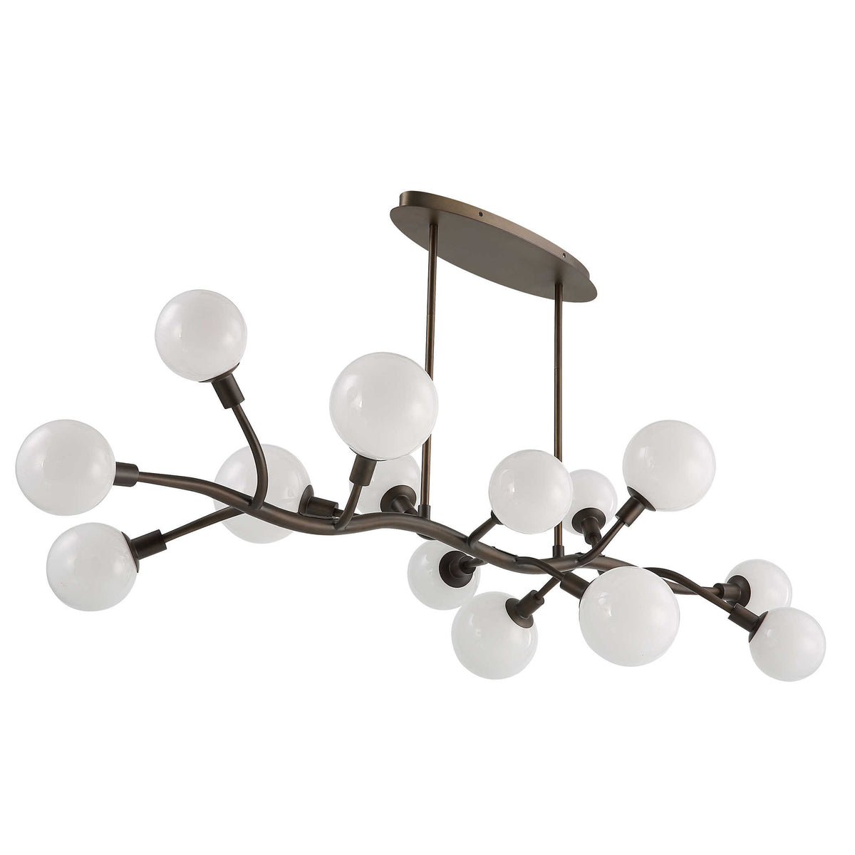 Meandering 14 Light Pendant – Bronze
