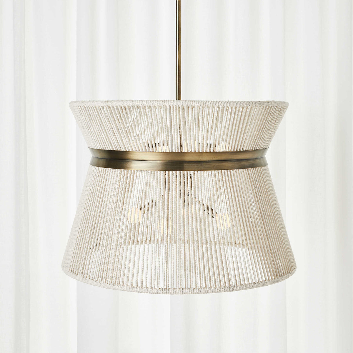 Highly Strung 8 Light Pendant – White
