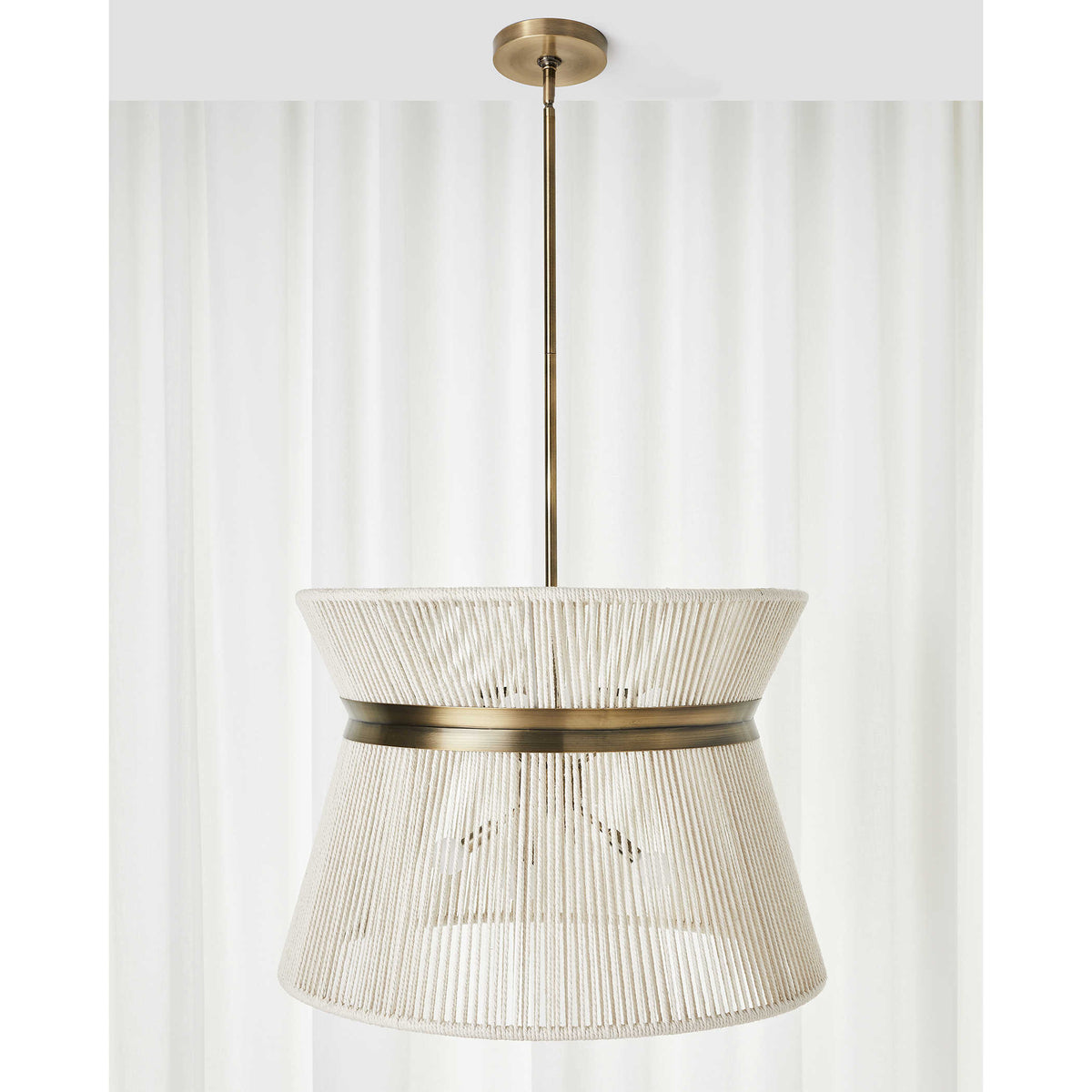 Highly Strung 8 Light Pendant – White