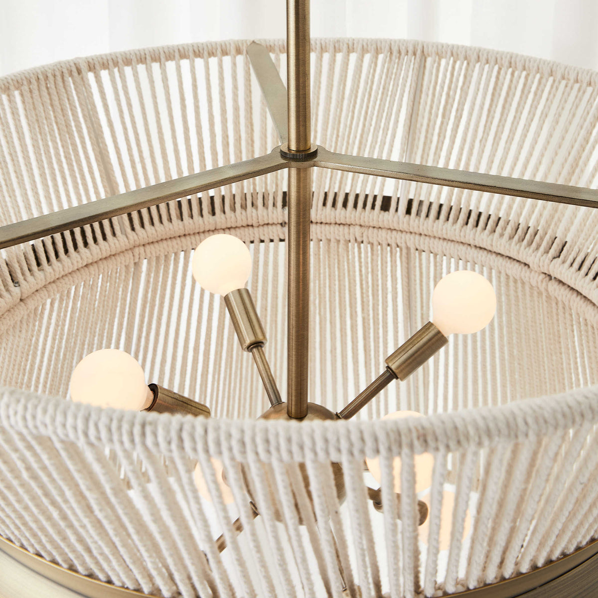 Highly Strung 8 Light Pendant – White
