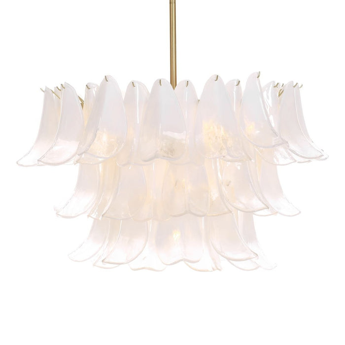 White Lotus 10 Light Pendant
