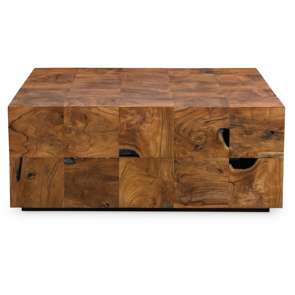Teak Tac Toe Coffee Table – Caramel