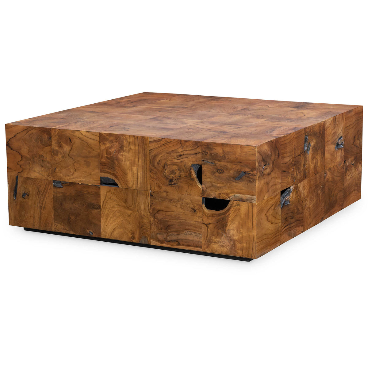 Teak Tac Toe Coffee Table – Caramel