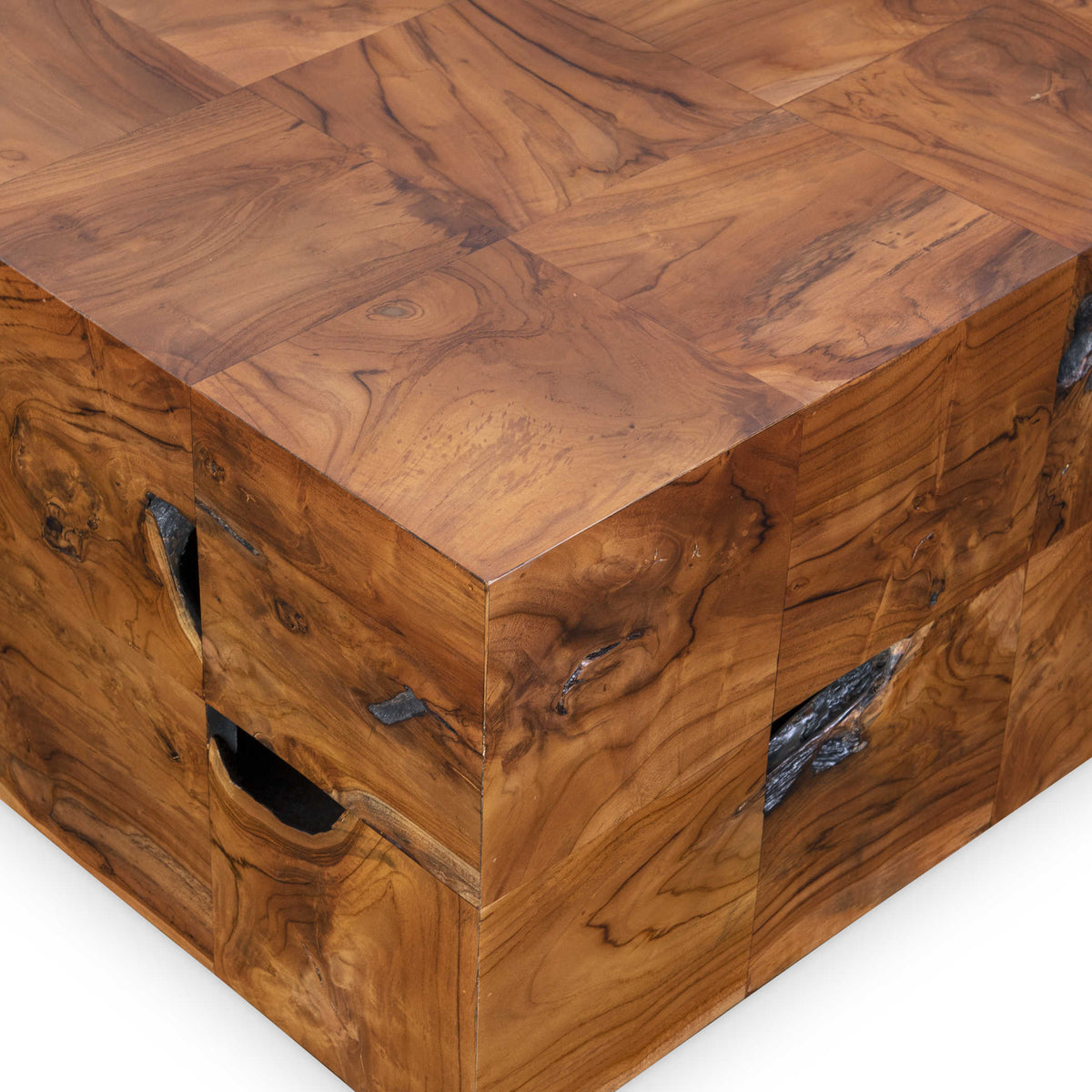 Teak Tac Toe Coffee Table – Caramel