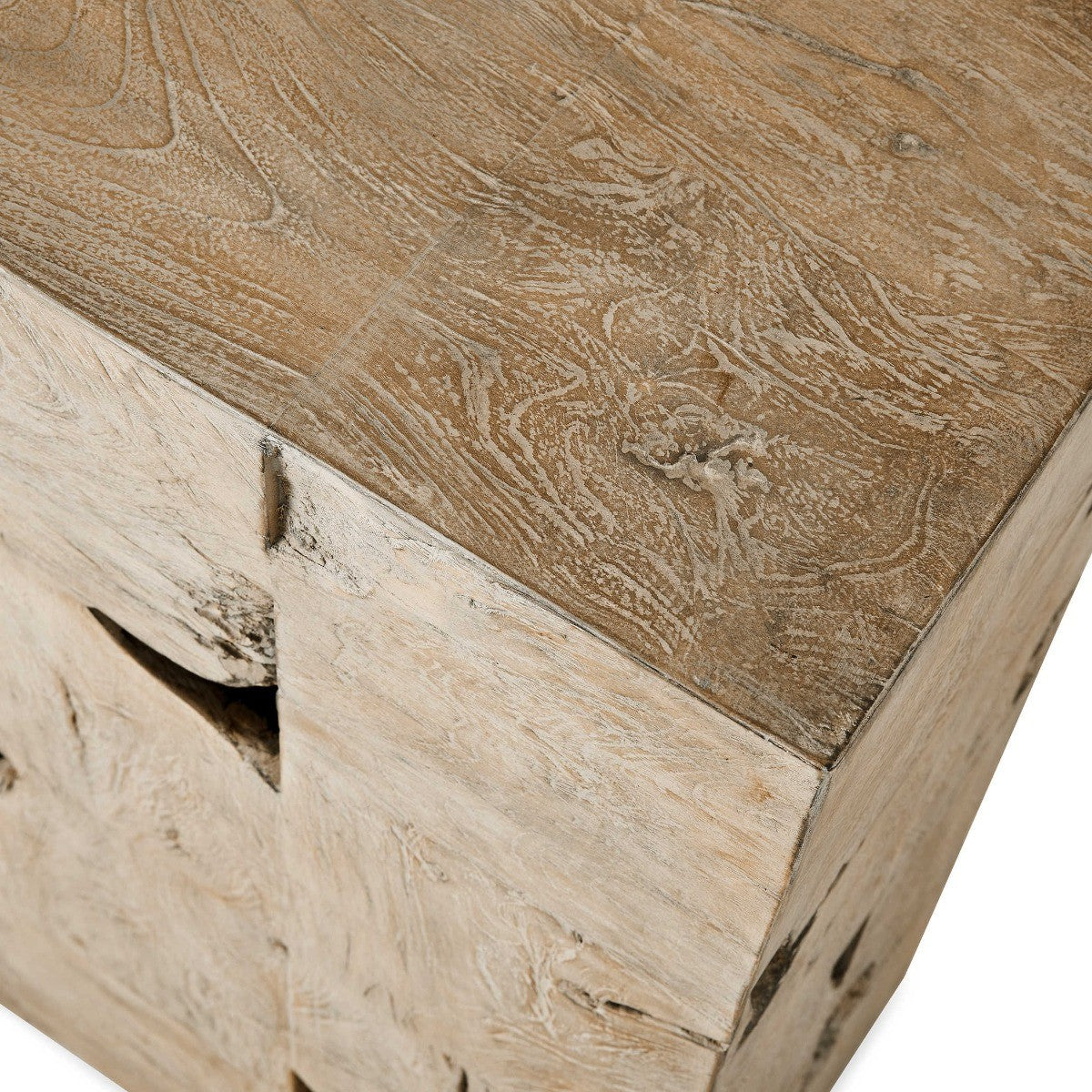 Teak Tac Toe Console Table – Light