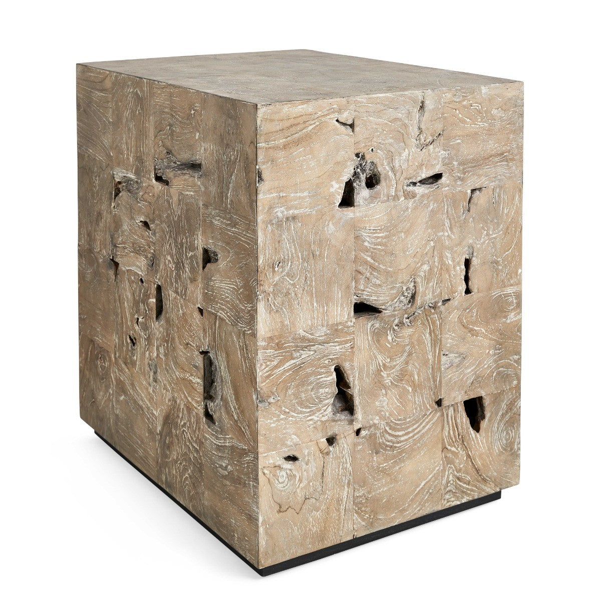 Teak Tac Toe End Table – Light