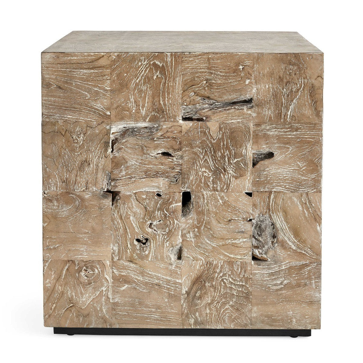 Teak Tac Toe End Table – Light
