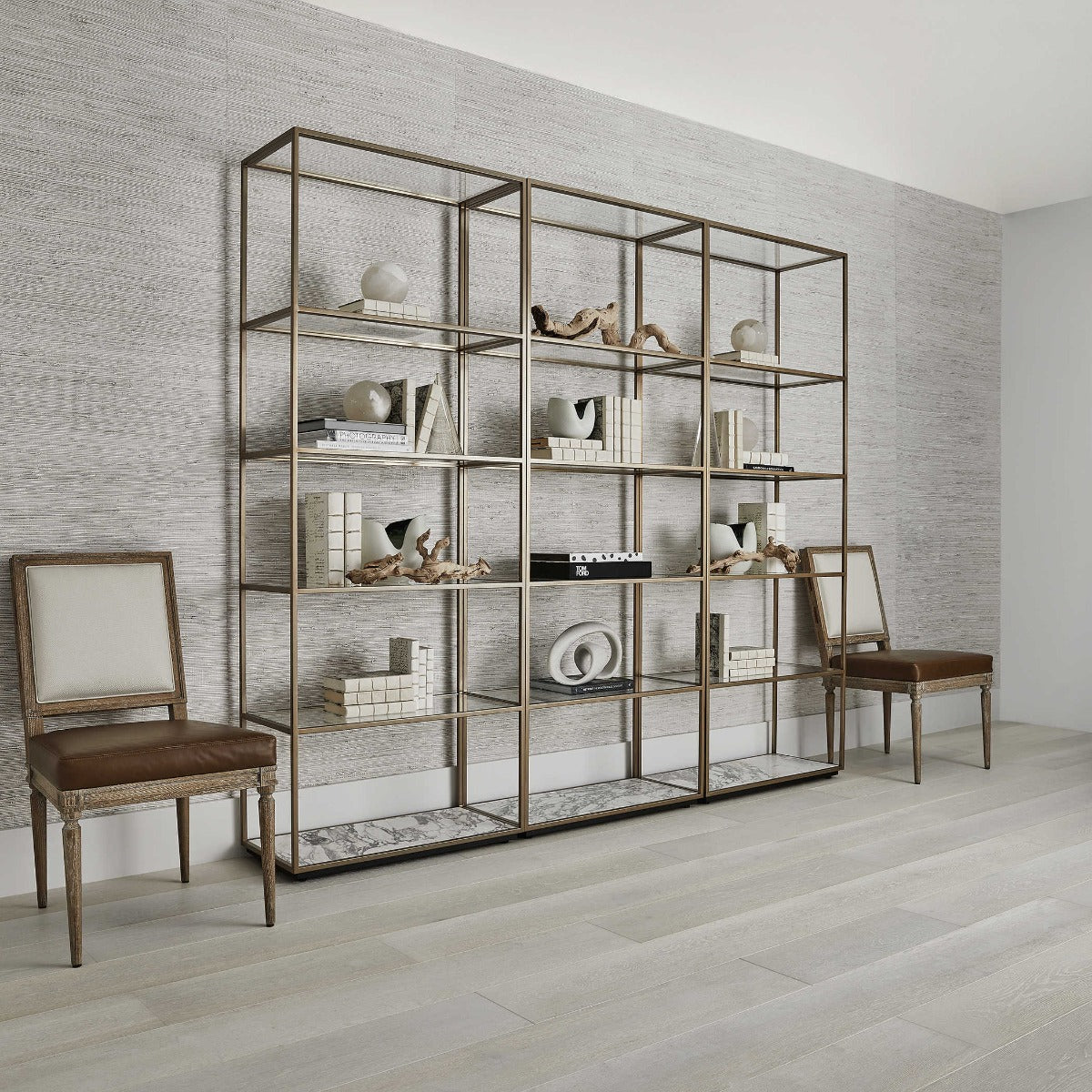 Floating Plane Etagere – Brass