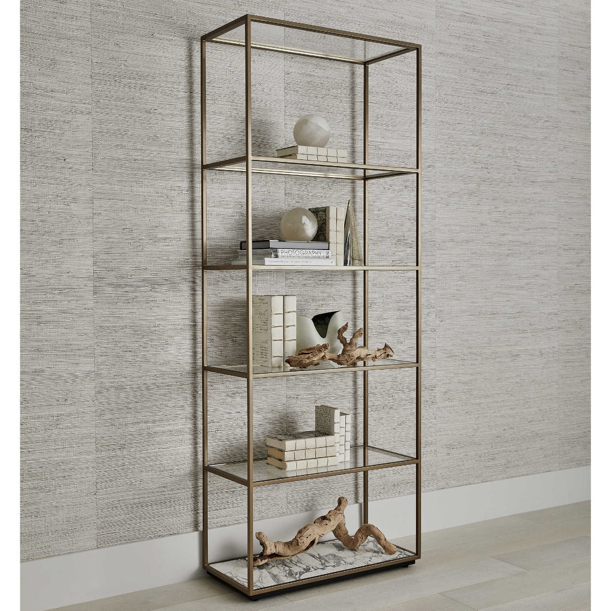 Floating Plane Etagere – Brass