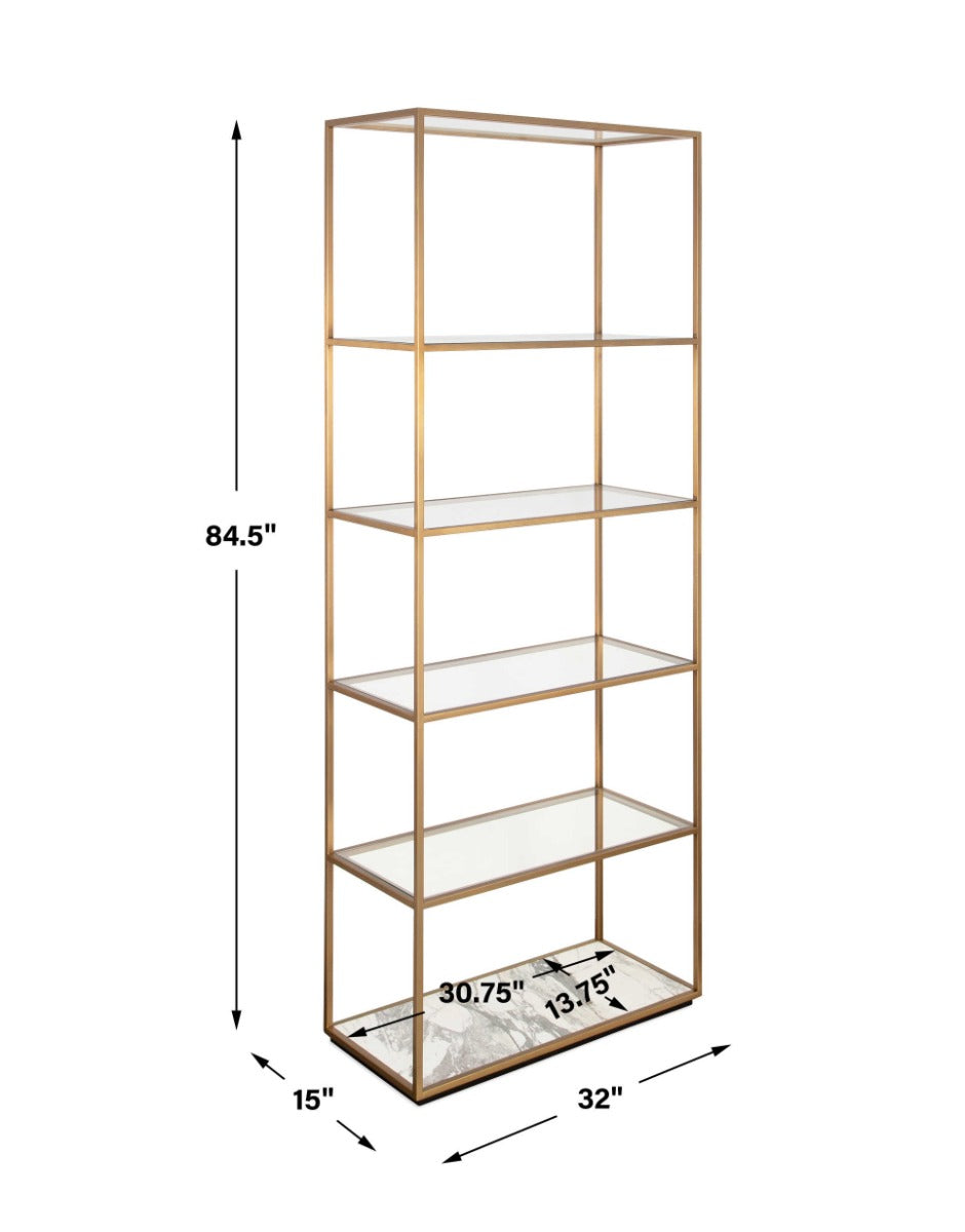 Floating Plane Etagere – Brass