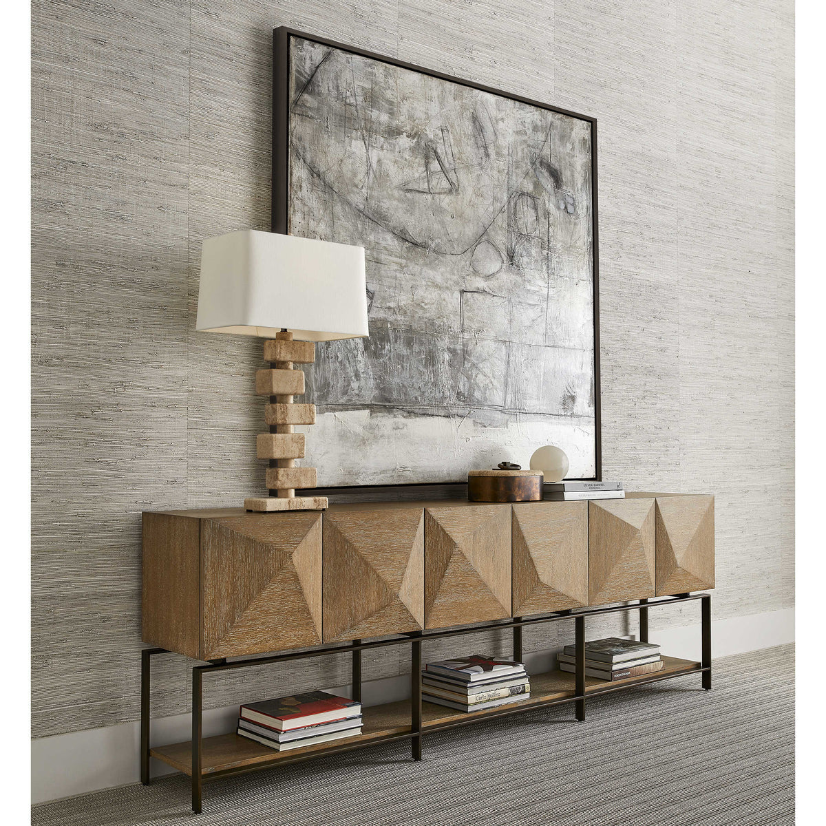 Trapezoid 6 Door Cabinet