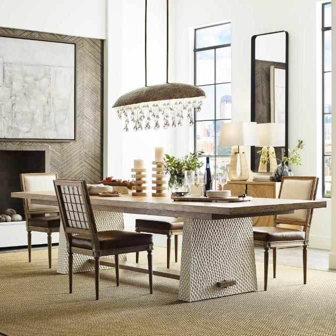 Hewn Trestle Extending Dining Table – 266–317cm