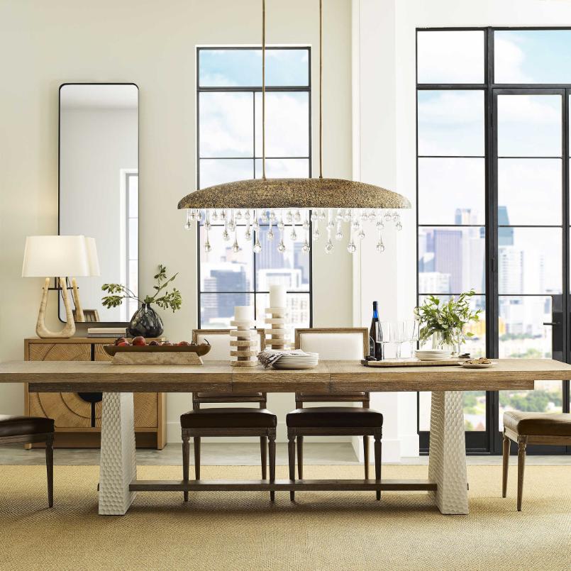 Hewn Trestle Extending Dining Table – 266–317cm