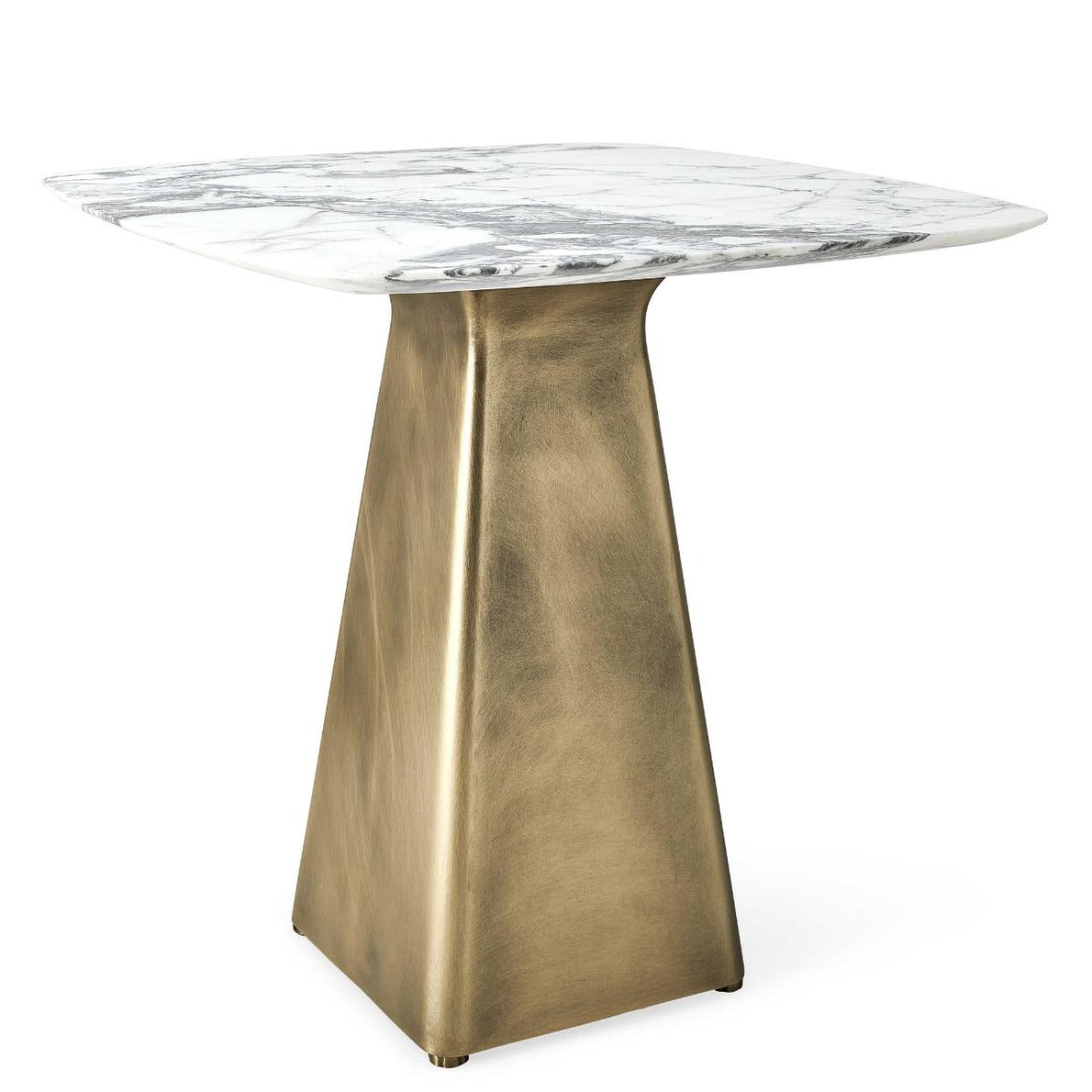 Equilateral Side Table – Arabescato and Brass
