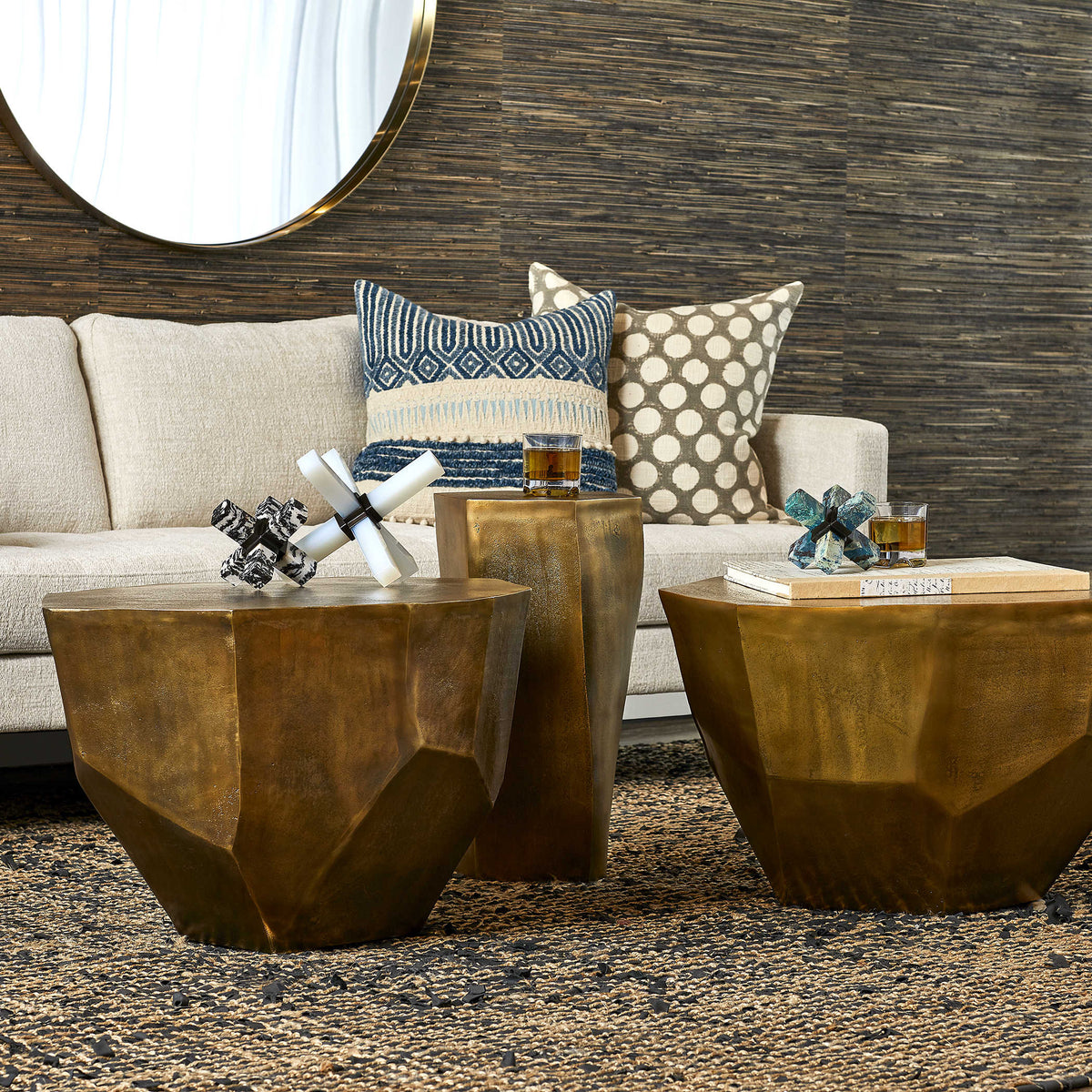 Cathenna Accent Table – Brass