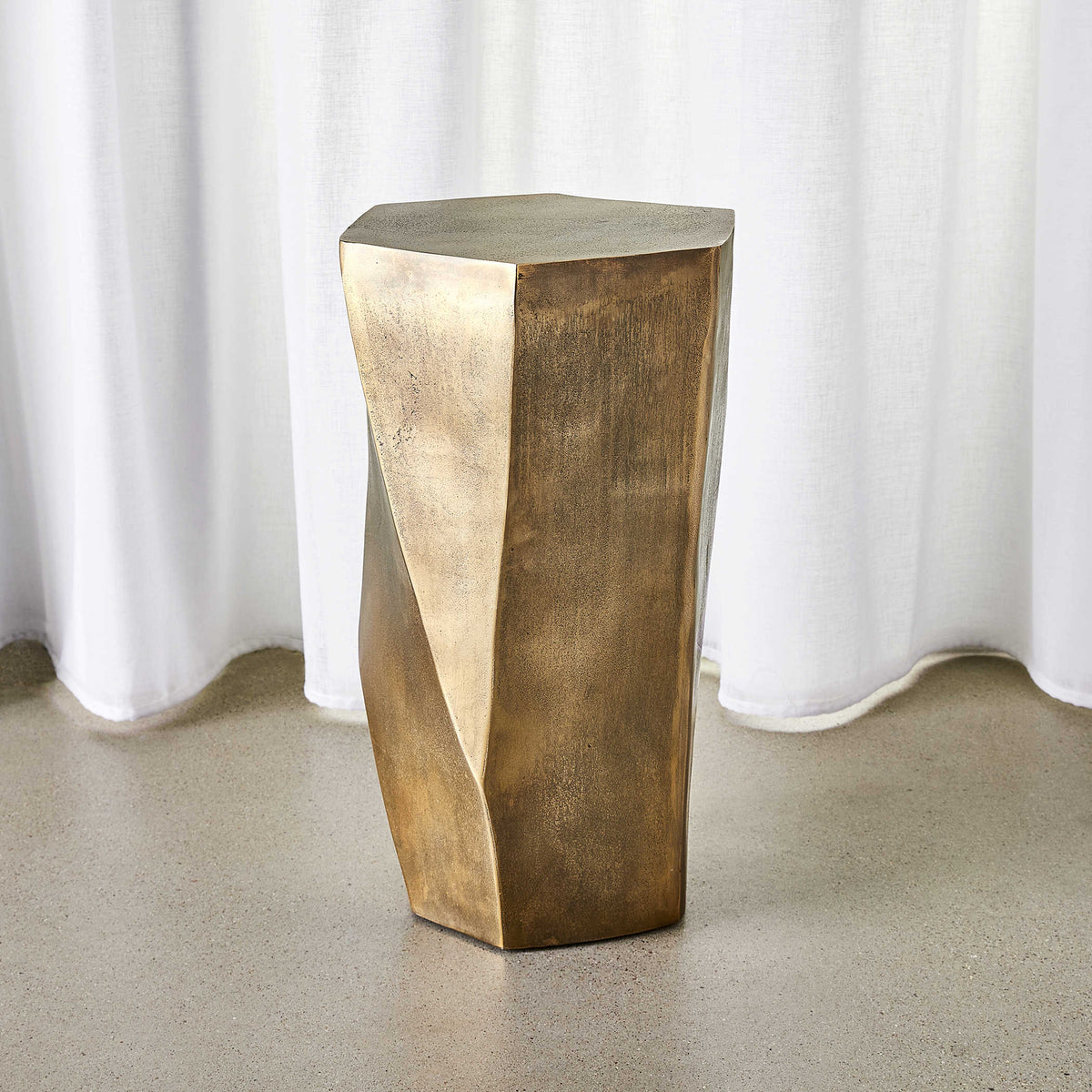 Cathenna Accent Table – Brass