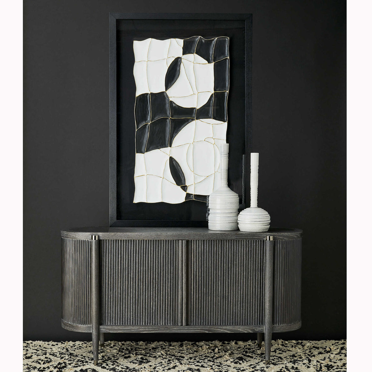 Tambour Cabinet – Black Ceruse