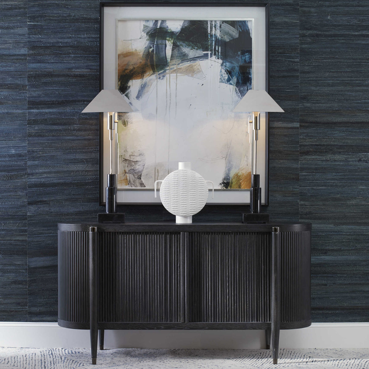 Tambour Cabinet – Black Ceruse