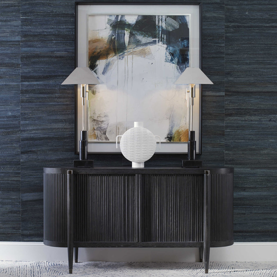 Tambour Cabinet – Black Ceruse